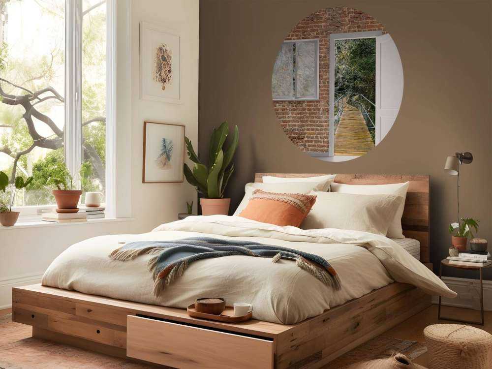 Bosbrug tussen rots en groen