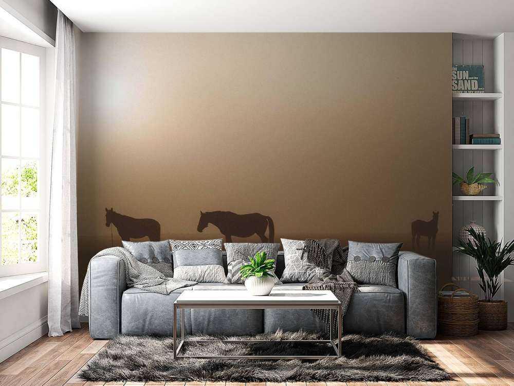 Paarden in de Nevelige Weide