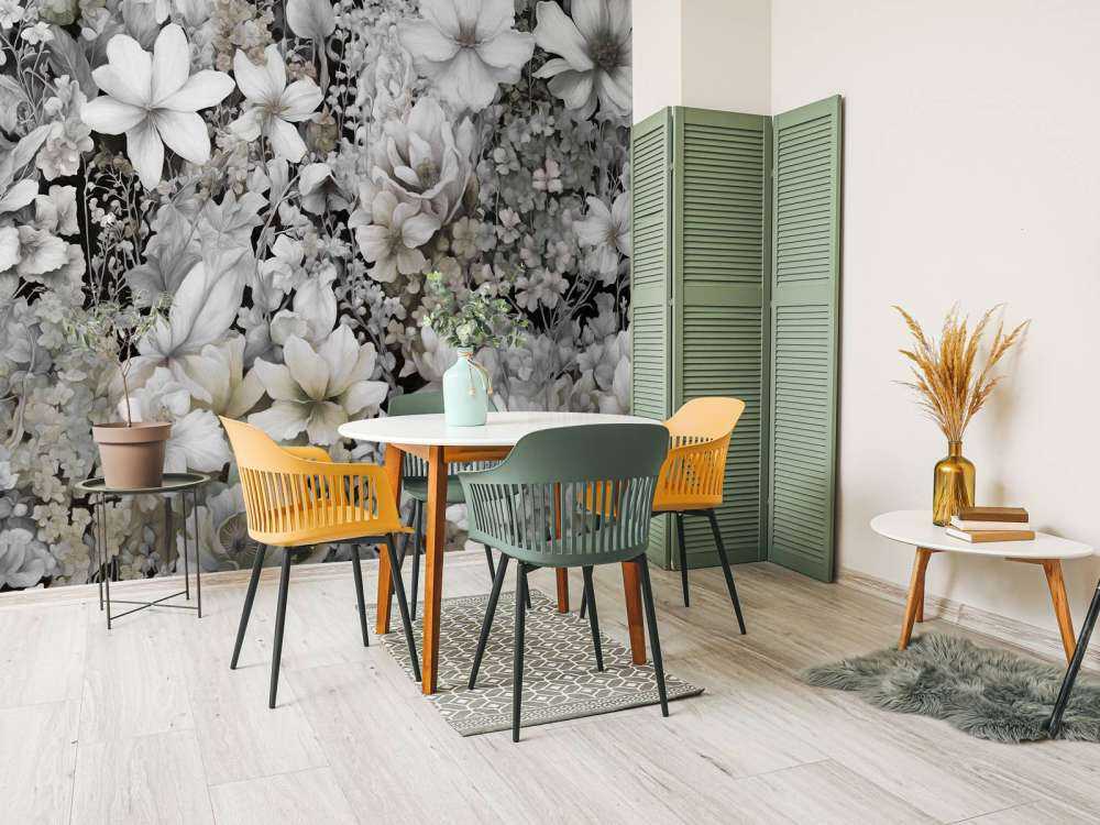 Flower festivalSEAMLESS Gray