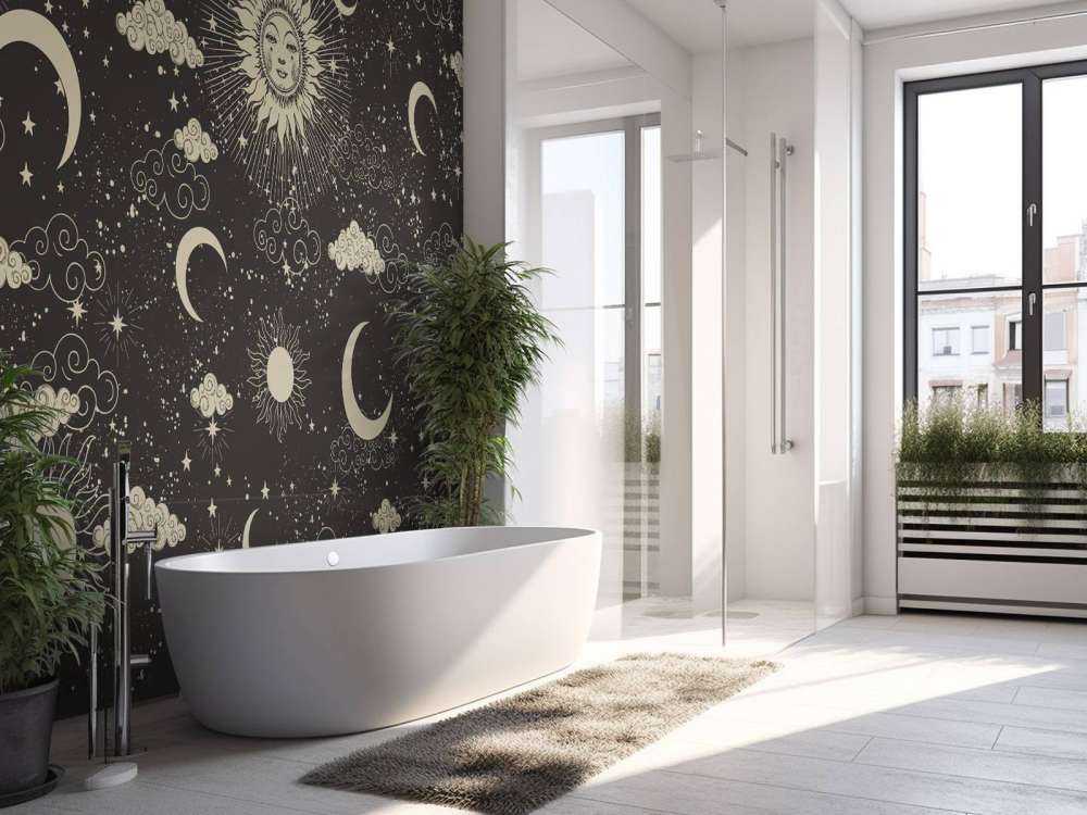 Hemelse nacht in vintage stijl