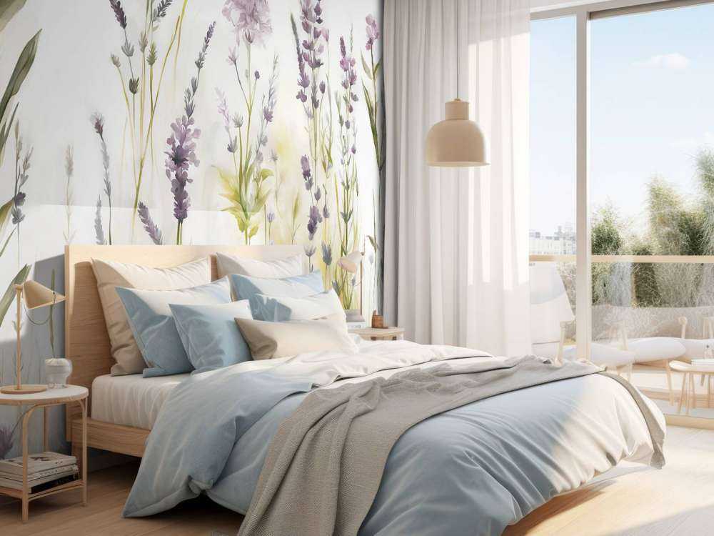 Lavender Glade Seamless Warm Beige