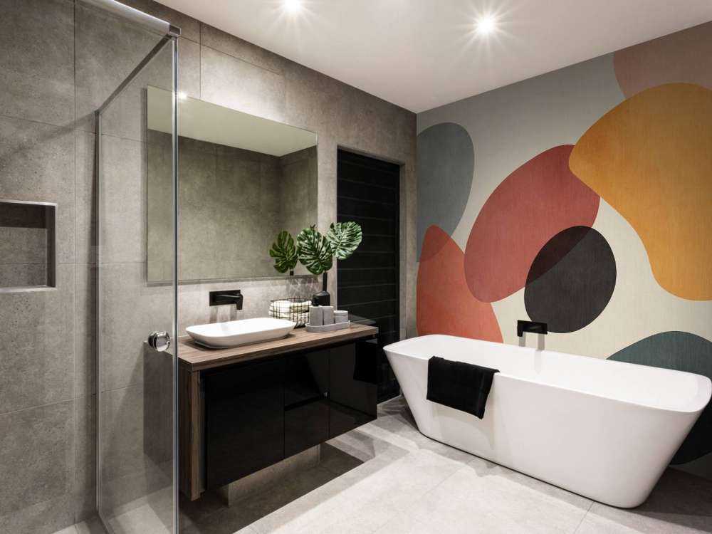 Organische vormen in retrokleuren