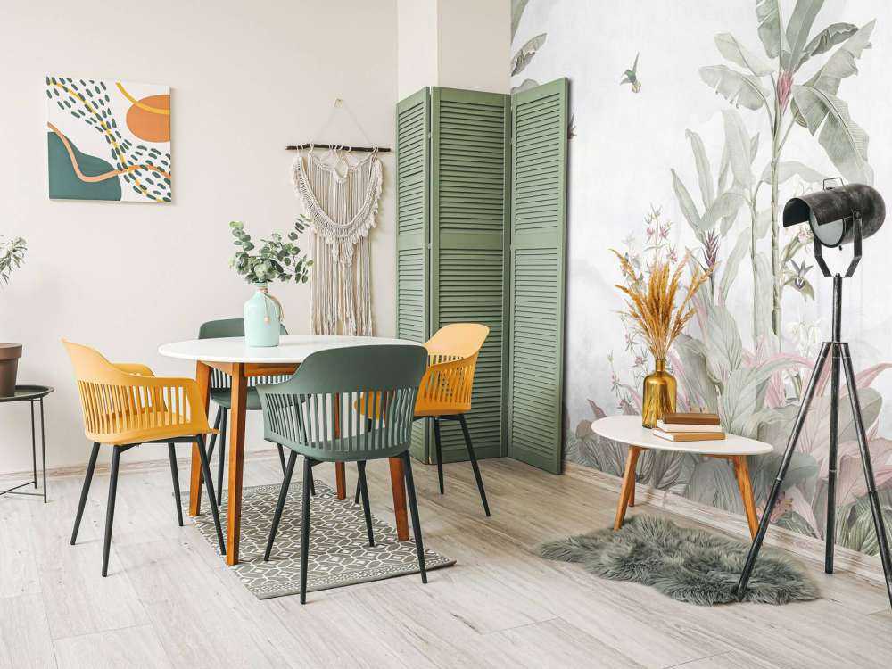 Kolibries tussen tropische bladeren