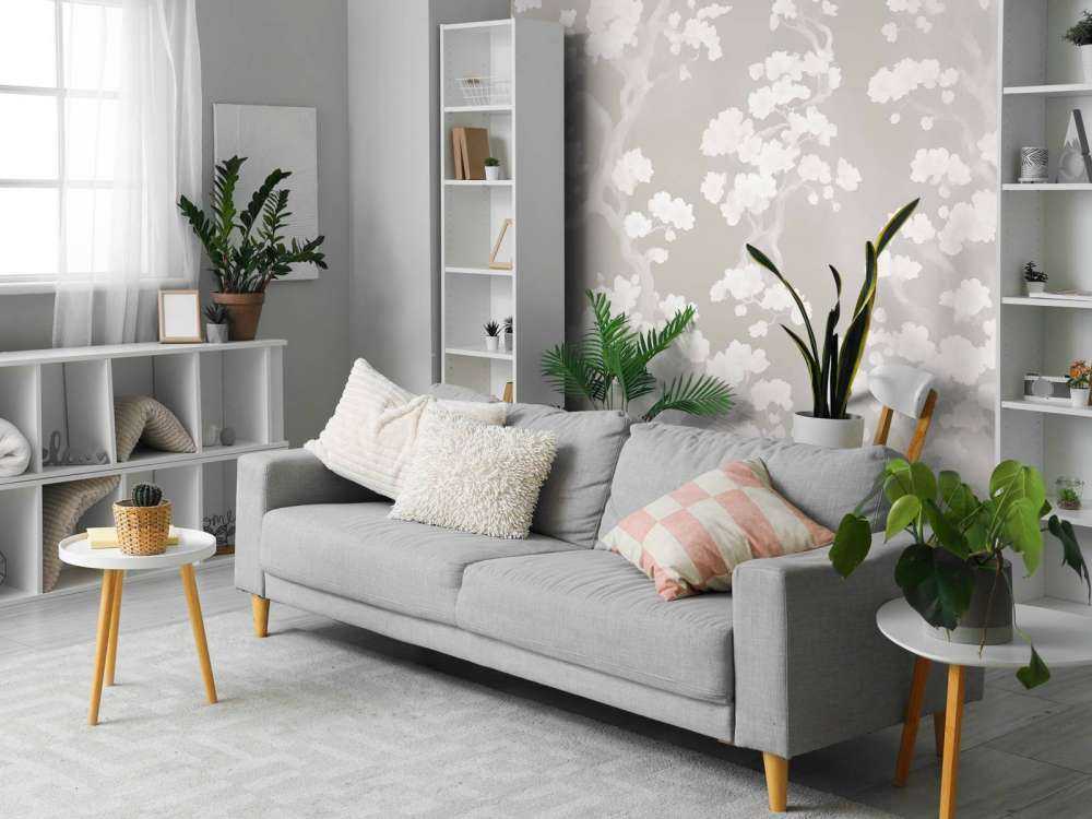 Wonderful blooming forest - taupe
