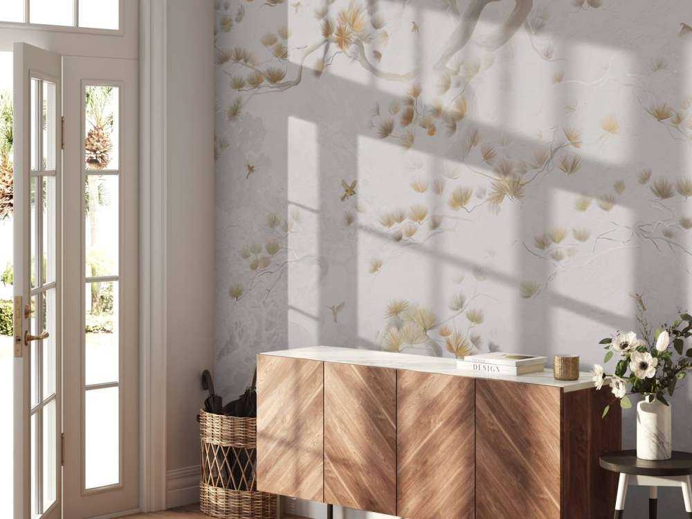 Blossom Tree Art - Beige