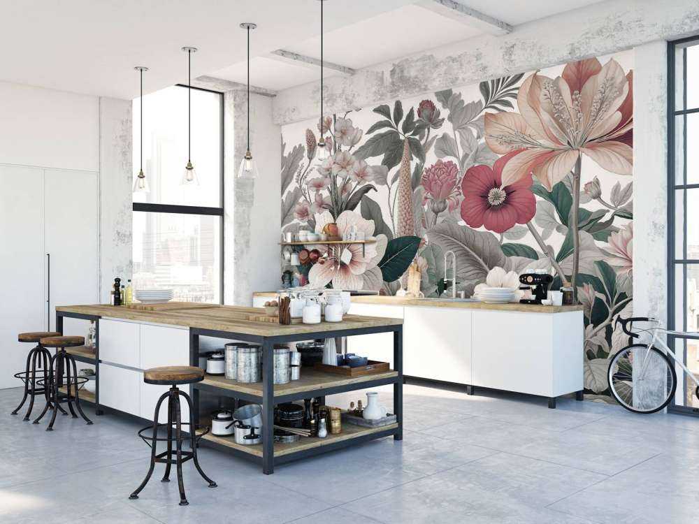 Artistieke bloemen in zachte aardetinten