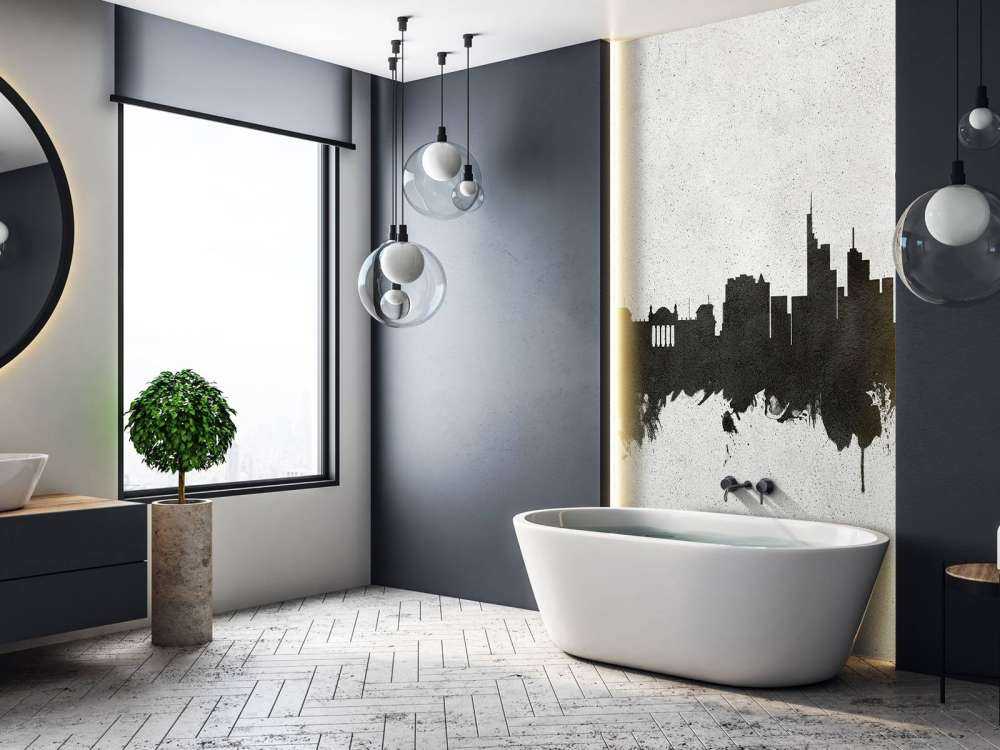 Waterverf skyline, Berlijn 