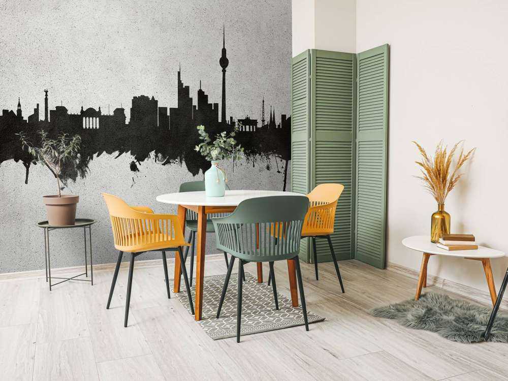 Waterverf skyline, Berlijn 