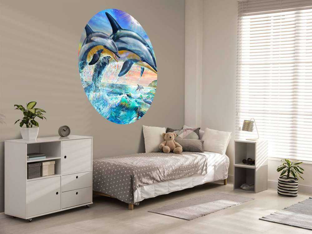 Frazer's Dolphin Mother And Baby