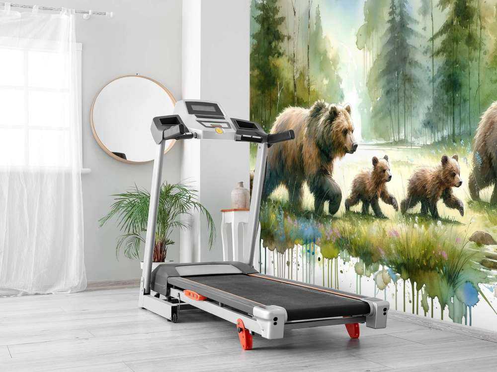 Watercolor Bear Family In The Forest