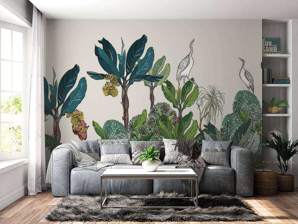 Jungle panorama met dieren