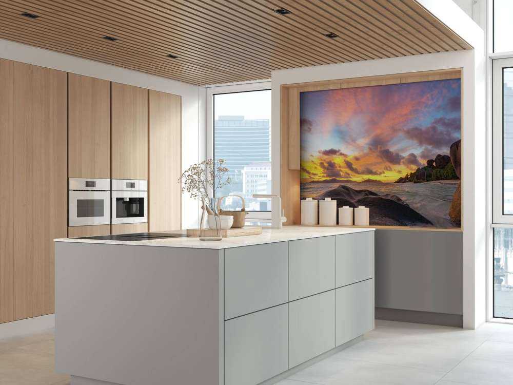 Zonsondergang op tropisch strand