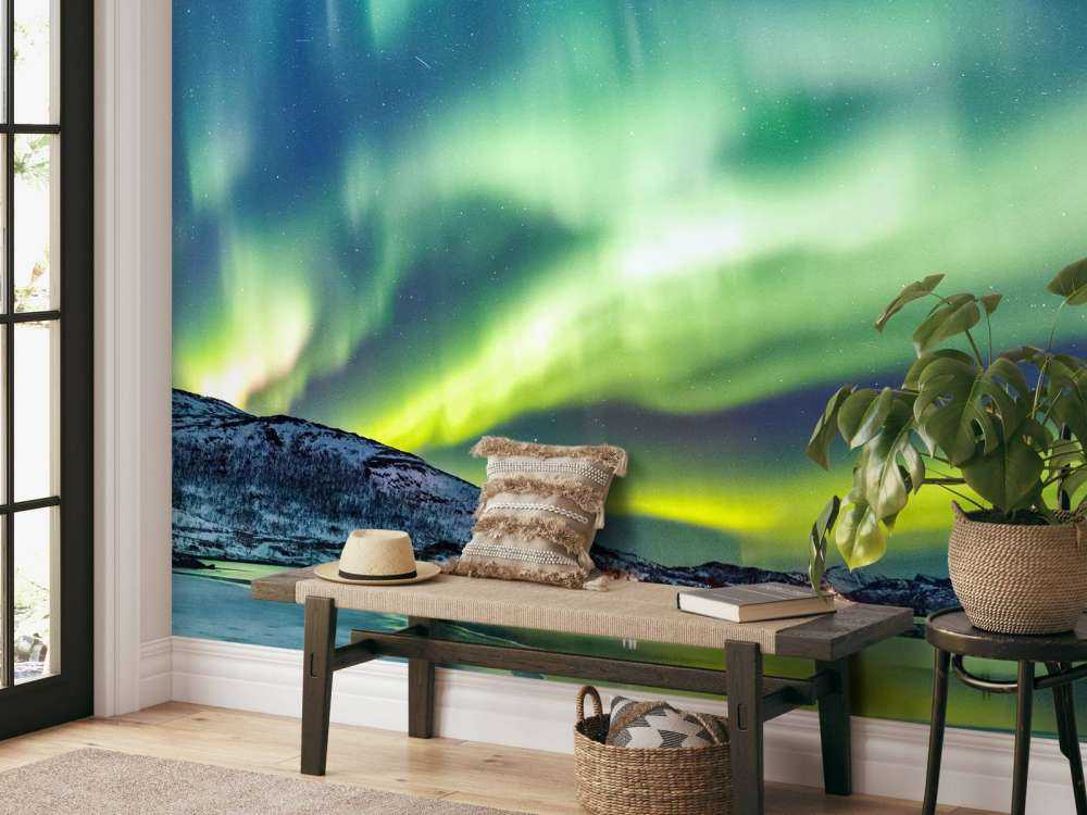 Kleurrijk Noorderlicht in Noorwegen