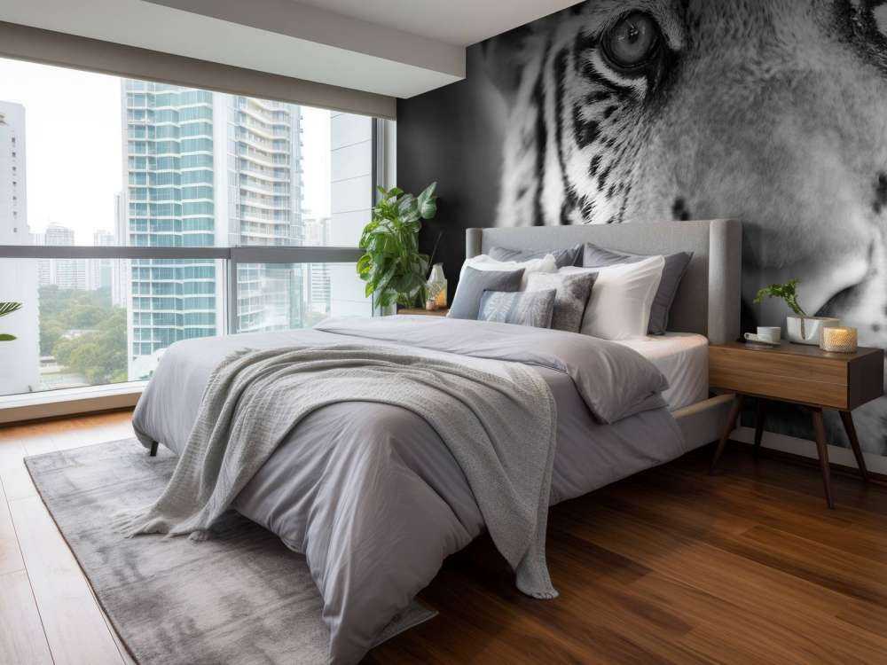 Mooie tijger in zwart-wit