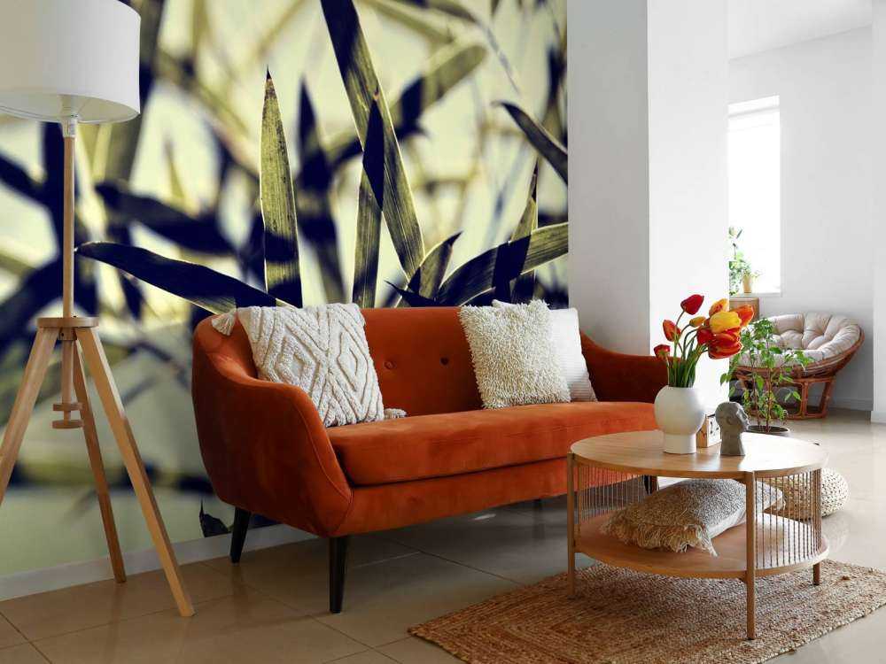 Bamboe bladeren in de zon