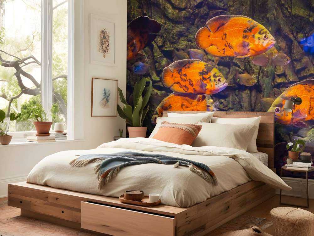 Tropische vissen en algen