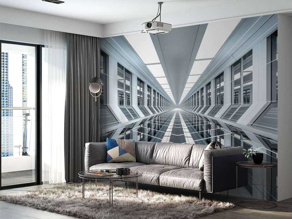 3D gang in een kantoor