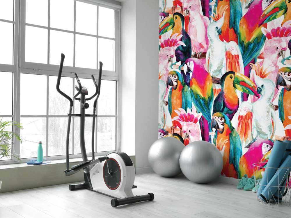 Tropisch, gekleurde vogels