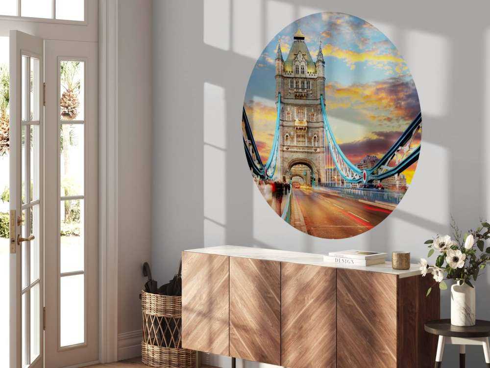 De London Tower Bridge bij zonsondergang