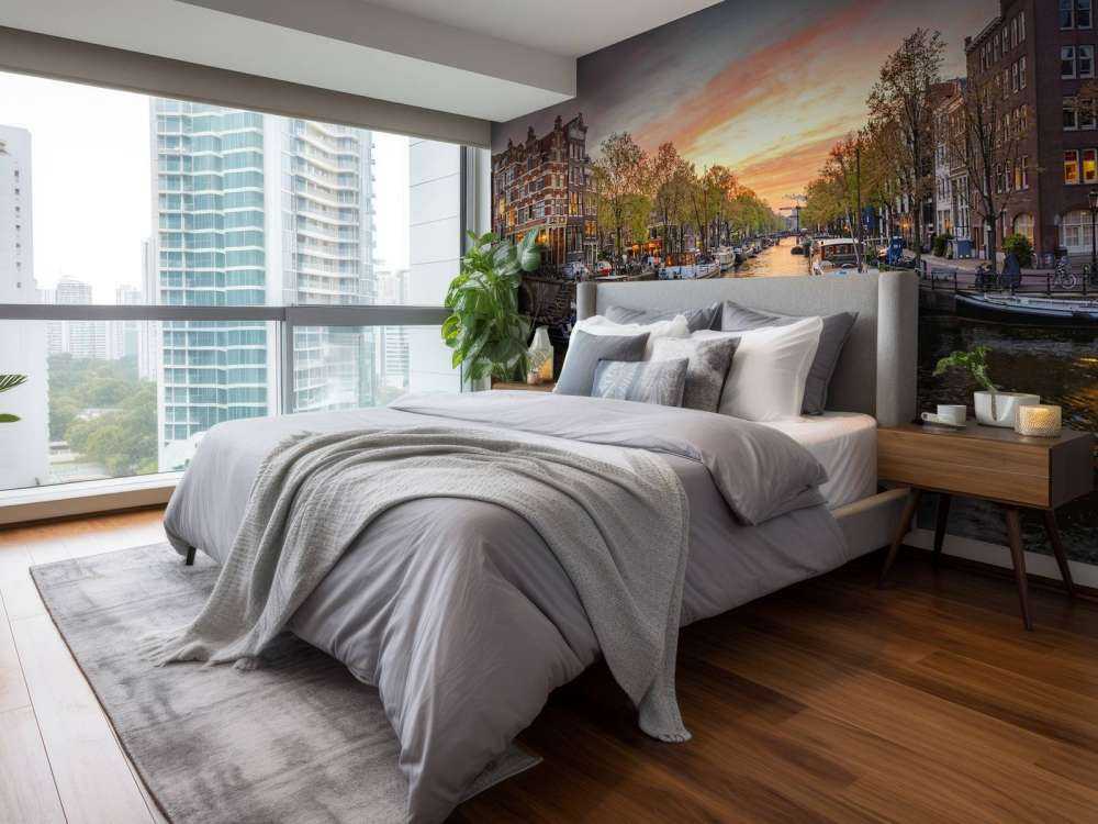 Zonsondergang in Amsterdam