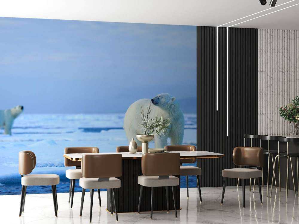 IJsberen op drijfijs