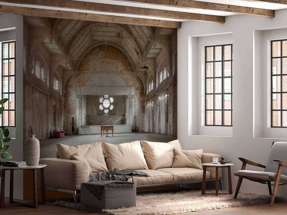 Zaal in oud sanatorium