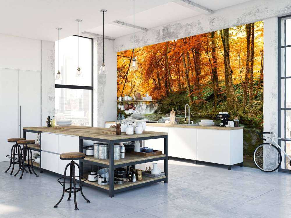 Waterval in de herfst