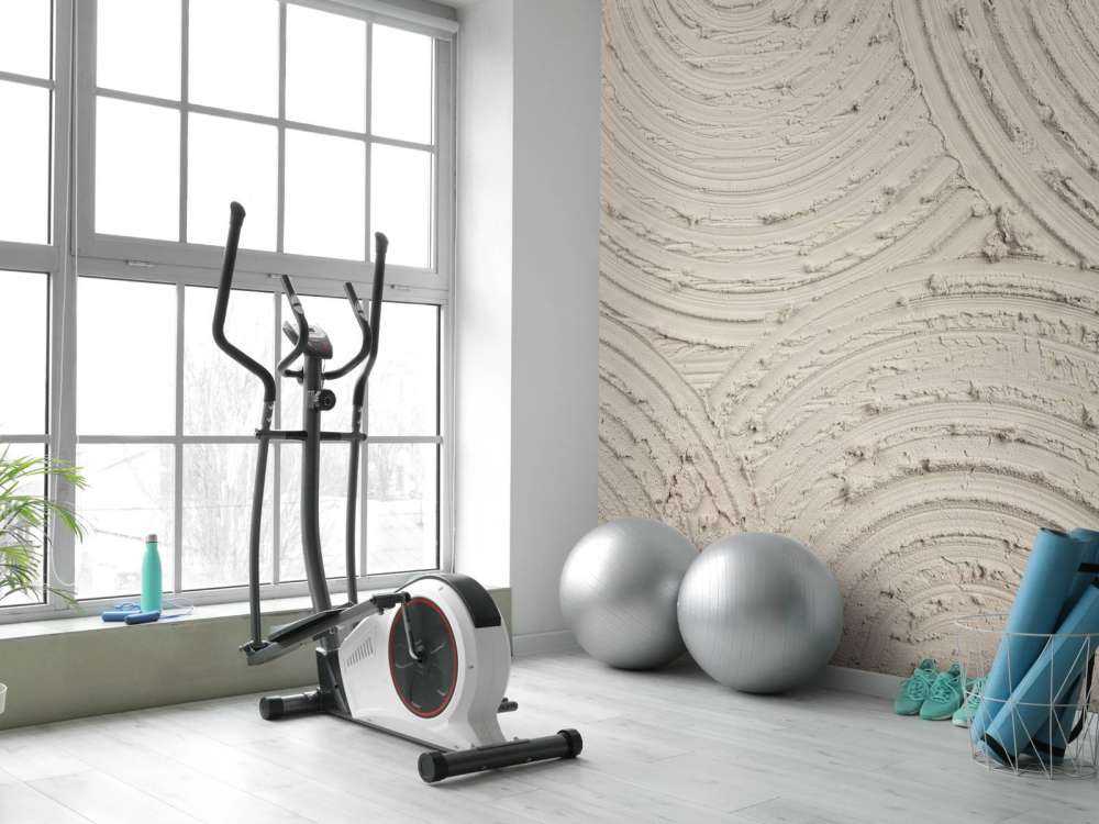 Zen cirkels grove structuur in linnen