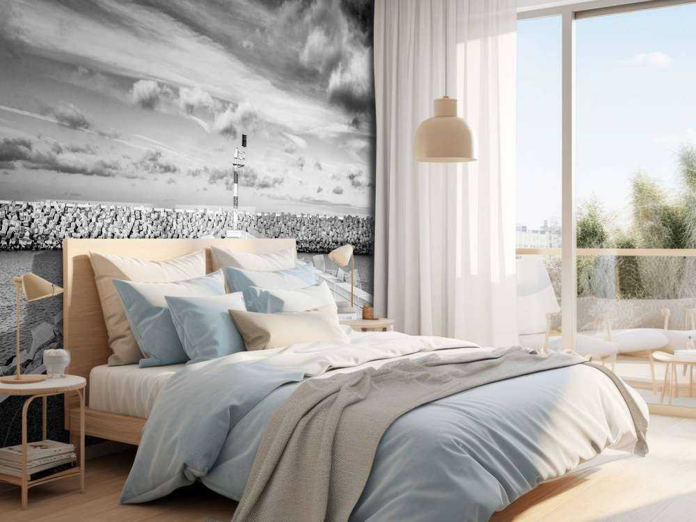 Kademuur van de jachthaven van Cadzand Bad 