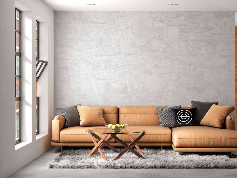 Oude muur met witte stenen