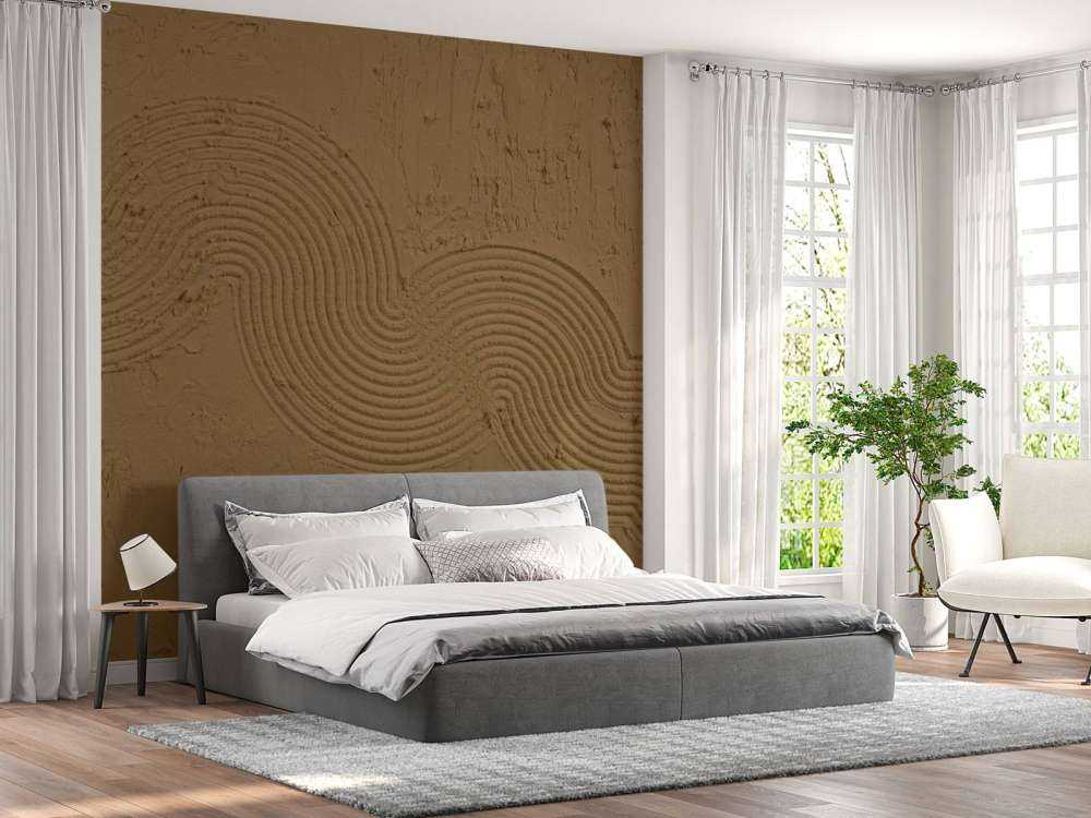 Zen garden structuur in het bruin