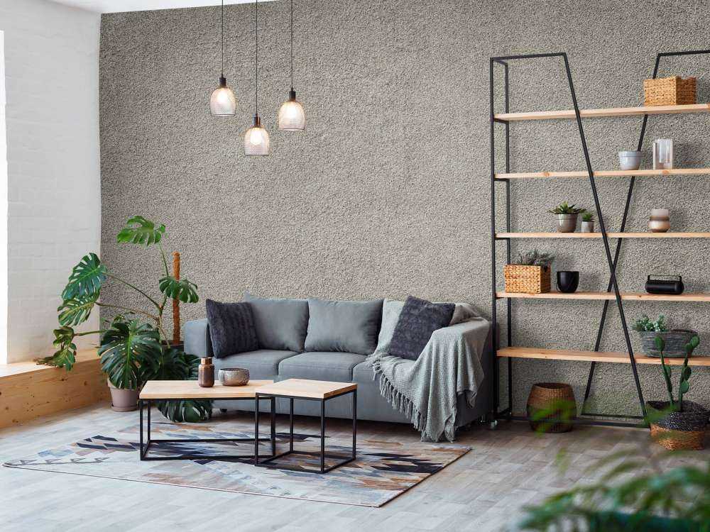 Betonnen muur met fijne steentjes