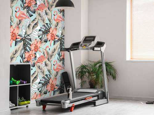 Tropische roze flamingo