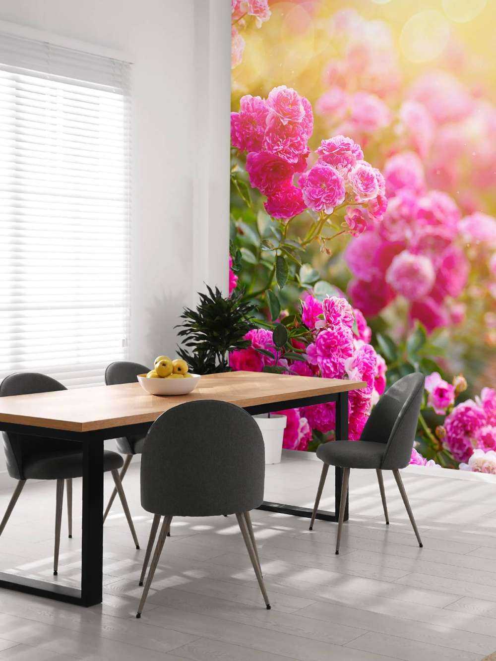Roze rozenstruiken