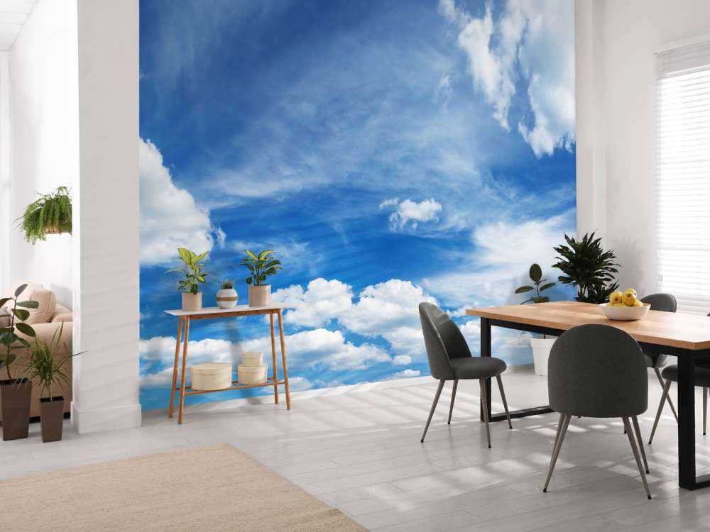 Blauwe lucht met wolken