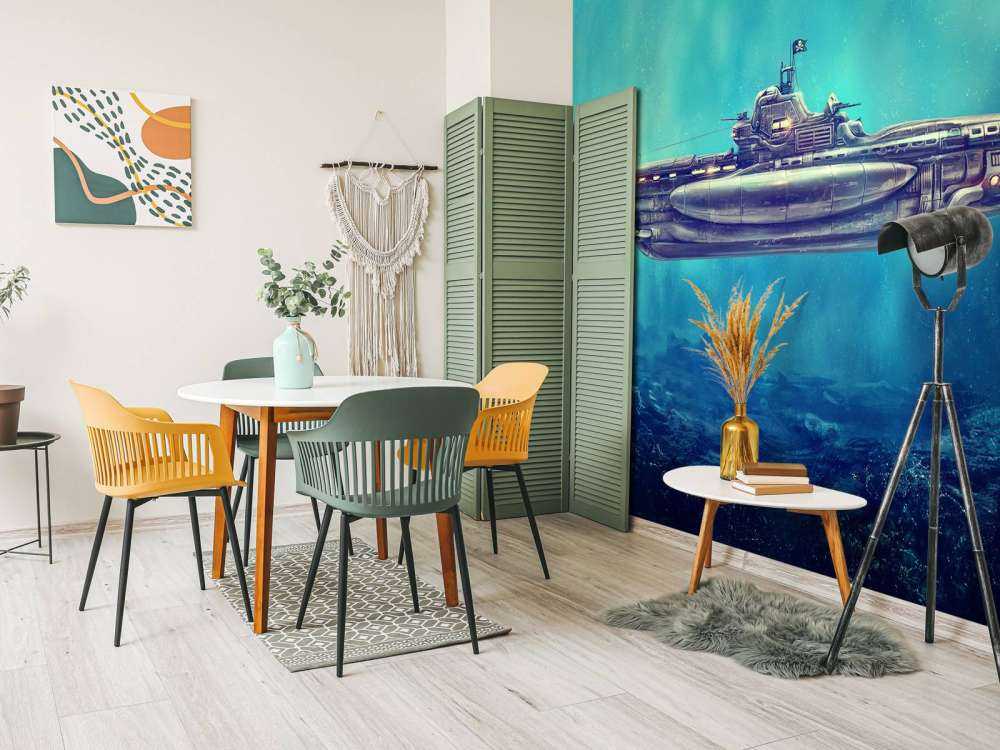 Piratenonderzeeër in de onderwaterwereld