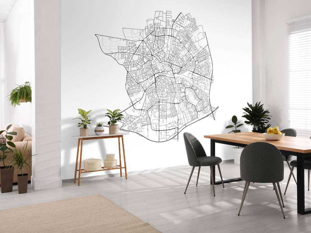 Plattegrond van Apeldoorn, wit
