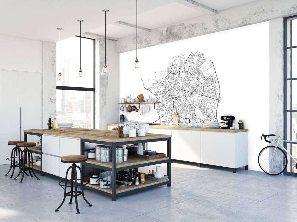 Plattegrond van Apeldoorn, wit