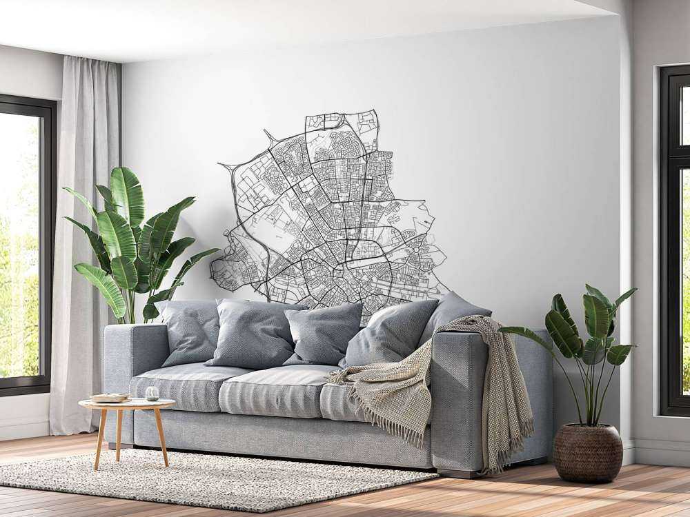 Plattegrond van Eindhoven, wit